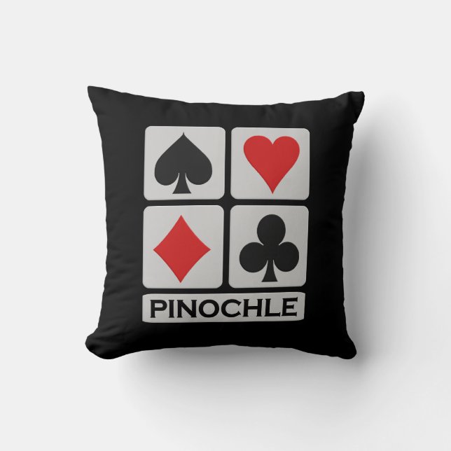 Almofada Travesseiro decorativo Pinochle Player (Frente)