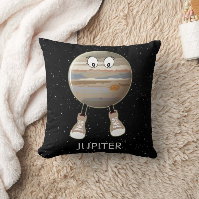 Almofada Travesseiro Decorativo Planeta Júpiter & Estrelas (Cobertor)