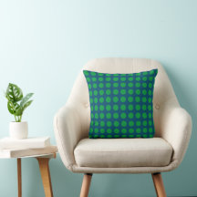 Travesseiro decorativo Polkadot Verde e Teal