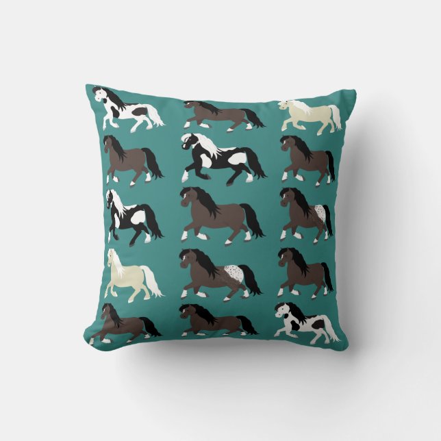 Almofada Travesseiro decorativo Ponies (Frente)