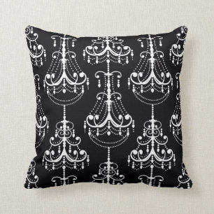 Almofada Travesseiro decorativo preto & branco moderno
