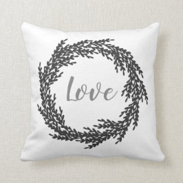 Almofada Travesseiro decorativo preto da grinalda