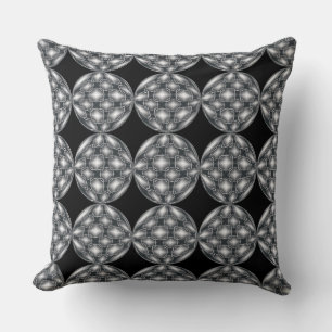 Almofada Travesseiro decorativo preto & de prata do teste