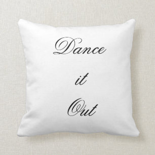 Almofada Travesseiro decorativo preto e branco da dança