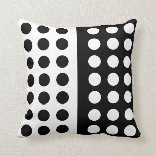 Almofada Travesseiro decorativo preto e branco das bolinhas
