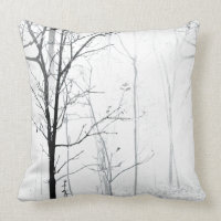 Travesseiro decorativo preto e branco minimalista