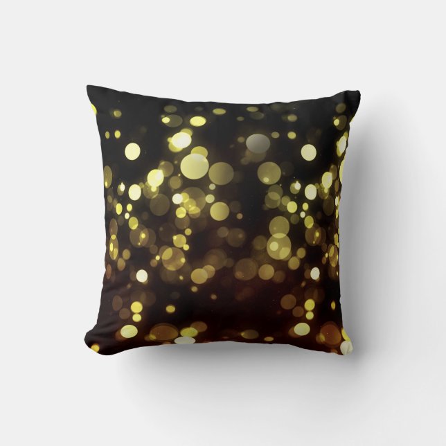 Almofada Travesseiro decorativo/preto e Dourado (Frente)