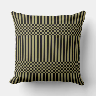 Almofada Travesseiro decorativo Preto e Marrom do Striker&C