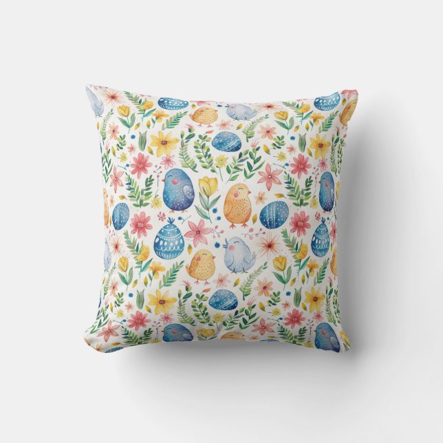 Almofada Travesseiro decorativo primavera Bloom Páscoa 3 (Frente)