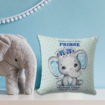 Travesseiro decorativo Príncipe Elefante Bonito