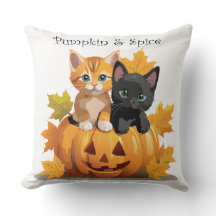 Travesseiro decorativo Pumpkin & Spice Kittens