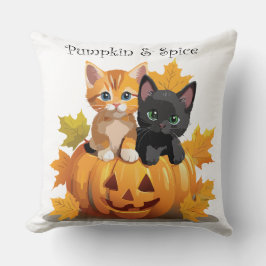 Almofada Travesseiro decorativo Pumpkin & Spice Kittens