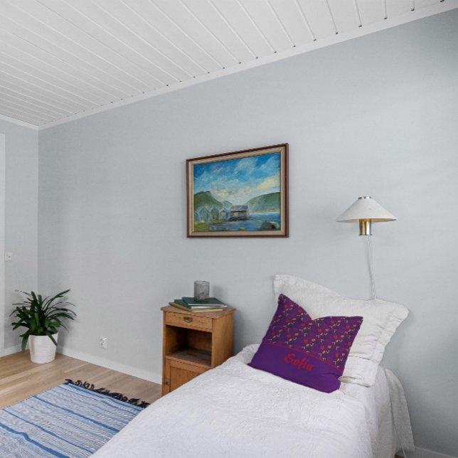 Almofada Travesseiro decorativo púrpura de papoila de flore (Criador carregado)