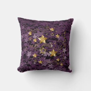 Almofada Travesseiro decorativo Púrpura e Dourada de Estrel