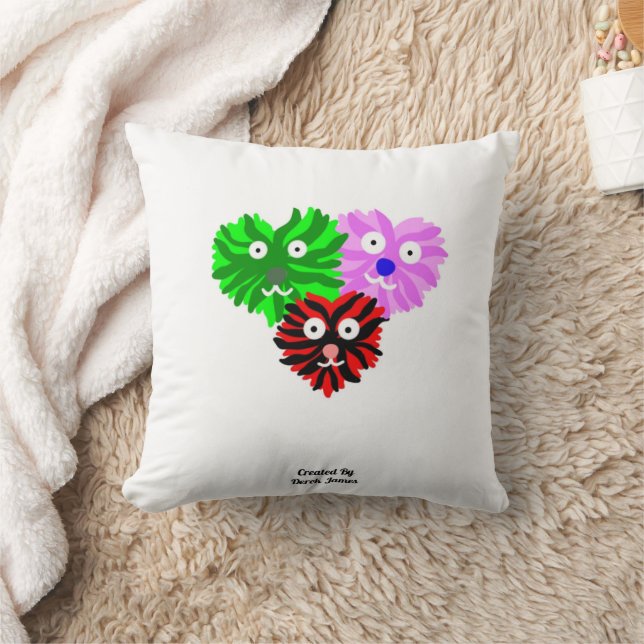 Almofada Travesseiro decorativo Quadrado de Felpudos do Cor (Cobertor)