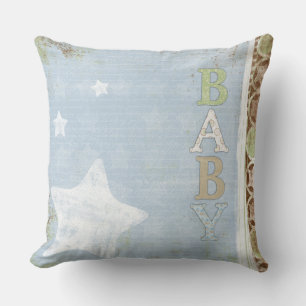 Almofada Travesseiro decorativo Quadrado do Bebê Azul