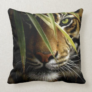 Almofada Travesseiro decorativo quadrado do tigre