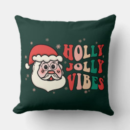 Almofada Travesseiro decorativo quadrado Holly Jolly Vibes