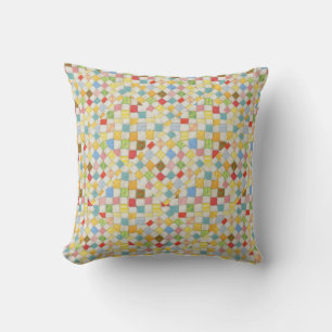 Almofada TRAVESSEIRO DECORATIVO quadrado MOSAIC QUILT