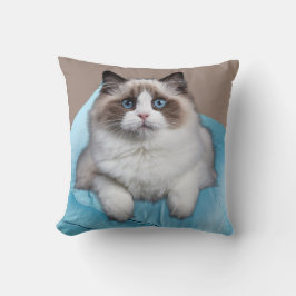 Almofada Travesseiro decorativo Ragdoll Cat Square