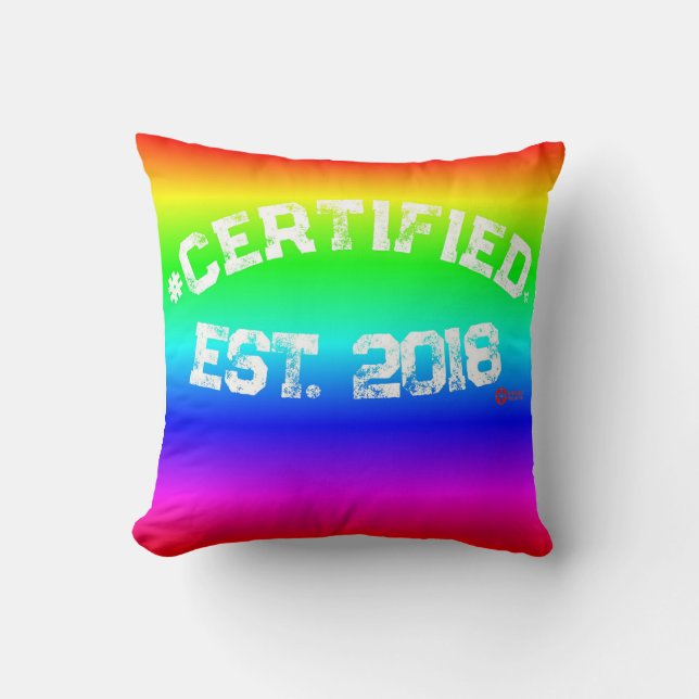 ALMOFADA TRAVESSEIRO DECORATIVO RAINBOW #CERTIFICADO (Frente)
