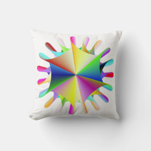 Almofada Travesseiro decorativo Rainbow Splatt