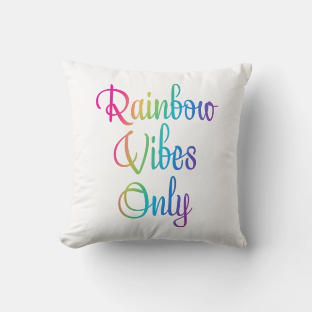 Almofada Travesseiro decorativo Rainbow Vibs Apenas (Frente)