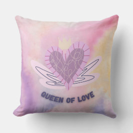 Almofada Travesseiro Decorativo Rainha do Amor - Coração e 
