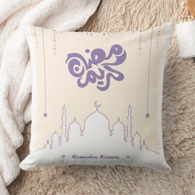 Almofada Travesseiro Decorativo Ramadan Kareem com Estrelas (Cobertor)