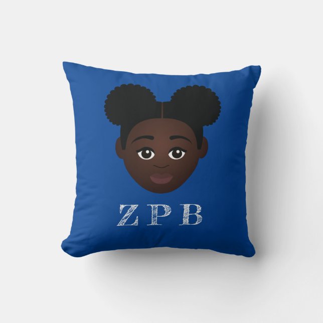 Almofada Travesseiro decorativo Real de Mensagens Azul e Br (Frente)