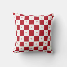 Travesseiro decorativo Red Checkered Love