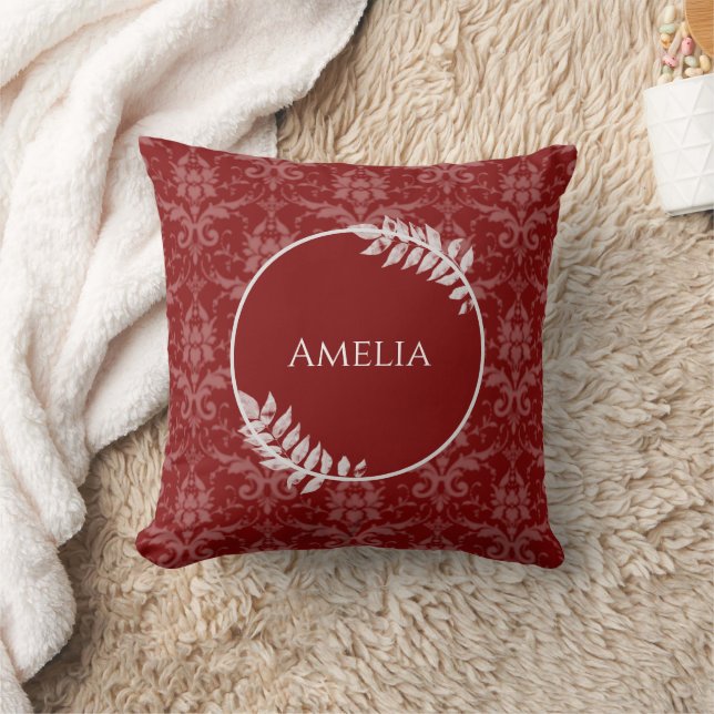 Almofada Travesseiro decorativo Red Elegant Damask (Cobertor)