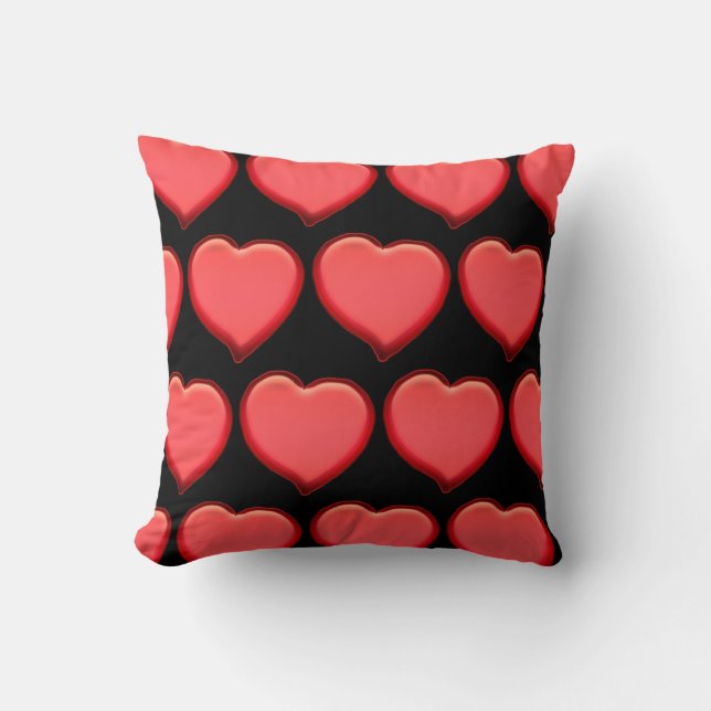 Almofada Travesseiro decorativo Red Hearts (Frente)