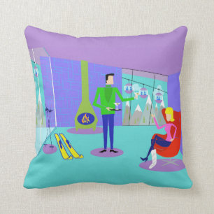 Almofada Travesseiro decorativo retro das férias do esqui