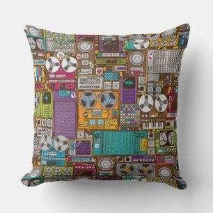 Almofada Travesseiro decorativo retro do estúdio de