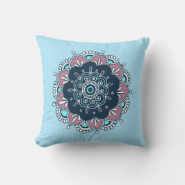 Almofada Travesseiro decorativo Reversível Boho Mandala