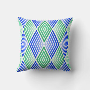 Almofada Travesseiro decorativo reversível verde a azul