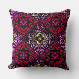 Almofada Travesseiro decorativo Rich Red Patterno Exótico