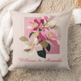 Almofada Travesseiro decorativo Rosa Camellia Bloom