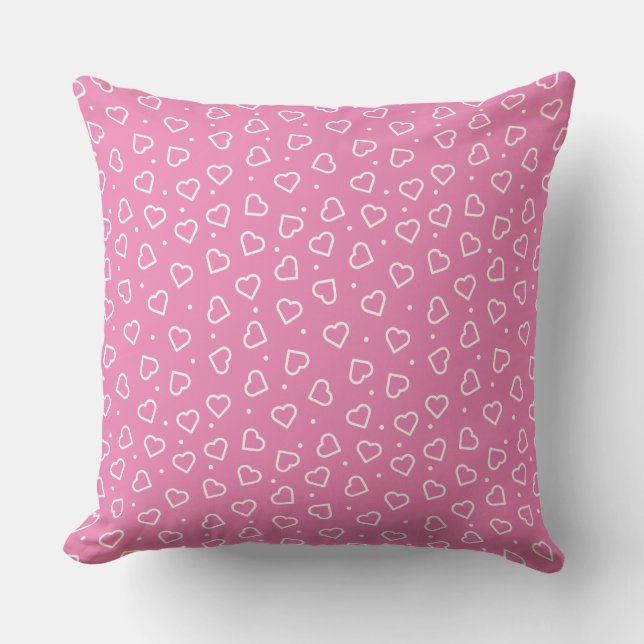 Almofada Travesseiro decorativo Rosa dos Corações (Frente)