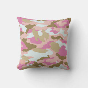 Almofada Travesseiro decorativo Rosa E Khaki