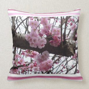 Almofada Travesseiro decorativo Rosa Prunus Blossoms