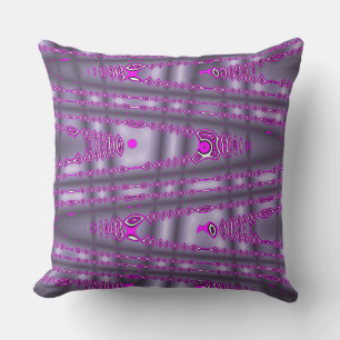Almofada Travesseiro decorativo Rosa Quente Roxo Zig Modern