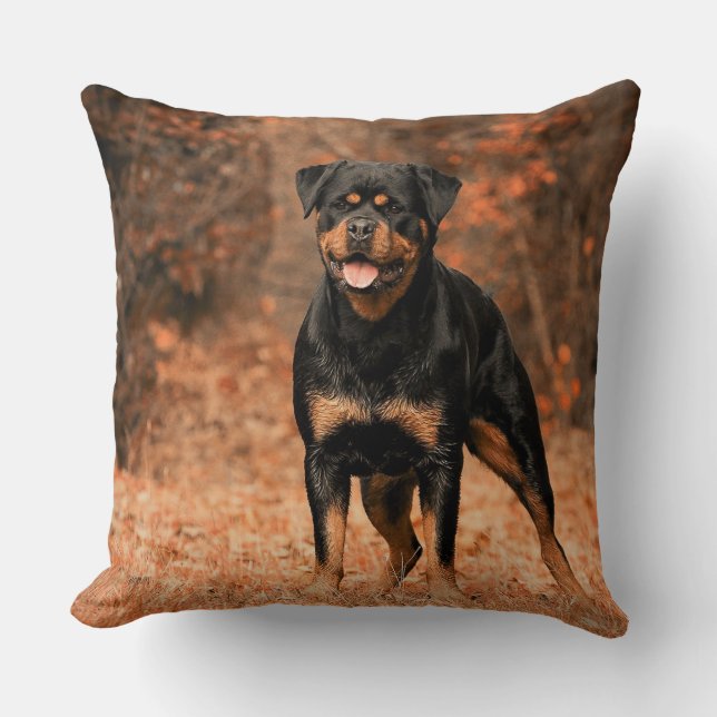 Almofada Travesseiro decorativo Rottweiler (Frente)
