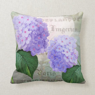 Almofada Travesseiro decorativo roxo do Hydrangea de