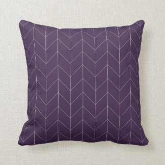 Almofada Travesseiro decorativo Roxo e Teal de Cevron Rever