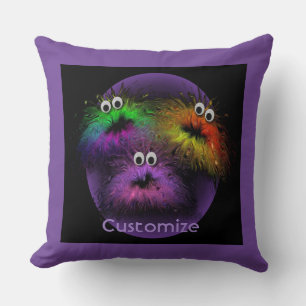 Almofada Travesseiro decorativo Roxo Felpudo