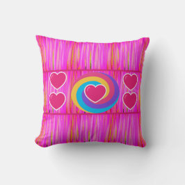 Almofada Travesseiro Decorativo Roxo para Sofá com Coração