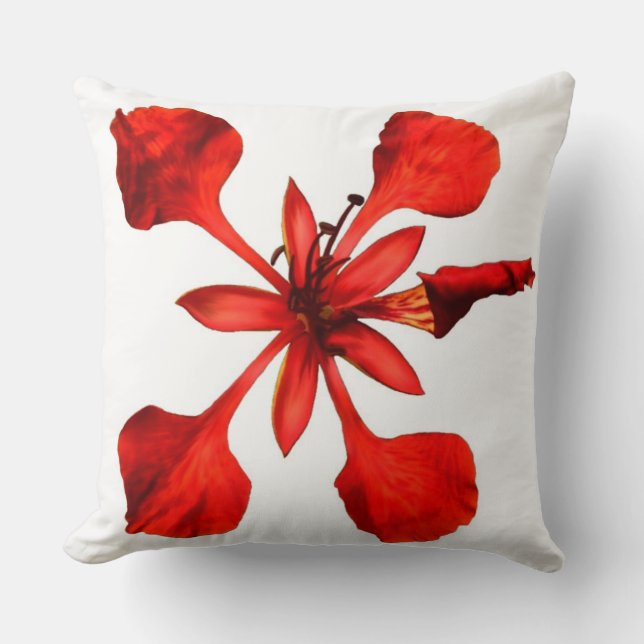 Almofada Travesseiro decorativo Royal Poinciana Flower (Frente)