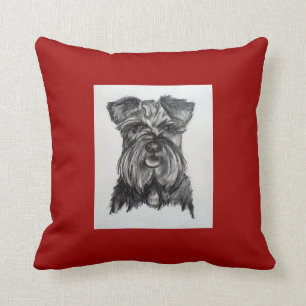 Almofada Travesseiro decorativo Schnauzer Alemão Miniatura